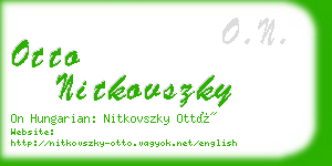 otto nitkovszky business card